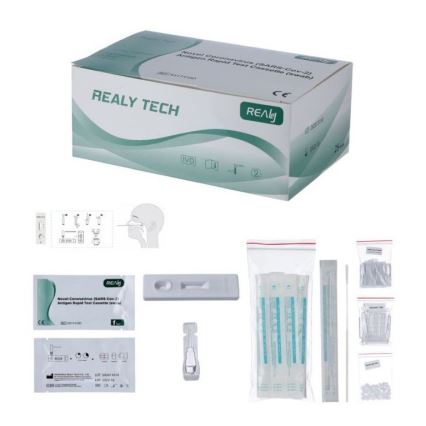 RealyTech - Быстрый экспресс-тест на антиген к вирусу COVID-19 (мазок из носа), 25 шт