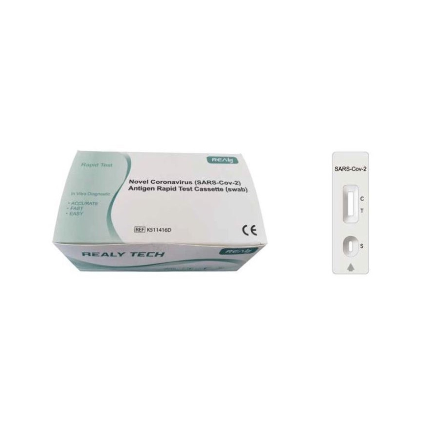 RealyTech - Быстрый экспресс-тест на антиген к вирусу COVID-19 (мазок из носа), 25 шт