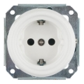 Reblig - Фарфоровая ретро-розетка для дома без рамки SCHUKO 250V/16A белая