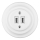 Reblig - Фарфоровая ретро-розетка с рамкой, 2x USB-A, белая