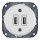 Reblig - Порцелянова ретро USB-розетка без рамки 2x USB-A біла