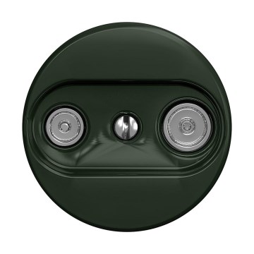 Reblig - Ретро абонентська розетка ТВ+Р (прохідна) без рамки зелена
