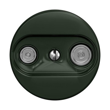Reblig - Ретро абонентська розетка TV+R (кінцева) без рамки зелена