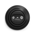Reblig - ретро абонентська розетка TV+R (кінцева) з рамкою, чорна