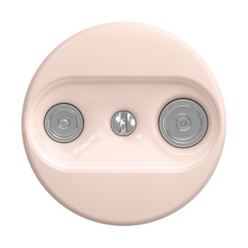 Reblig - Ретро абонентская розетка TV+R (концевая) без рамки, пыльно-розовая