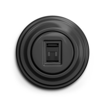 Reblig - Ретро розетка для даних з антрацитовою рамкою