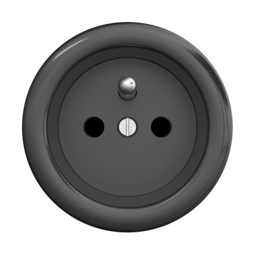Reblig - Ретро розетка для дома без рамки 230V антрацит
