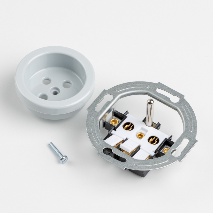 Reblig - Ретро-розетка для дома без рамки 230V серая