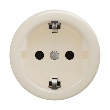 Reblig - ретро-розетка для дома без рамки SCHUKO 230V/16A бежевая