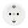 Reblig - ретро-розетка для дома без рамки SCHUKO 230V/16A, снежно-белая