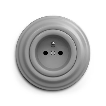 Reblig - Ретро-розетка для дома с рамкой 230V серая