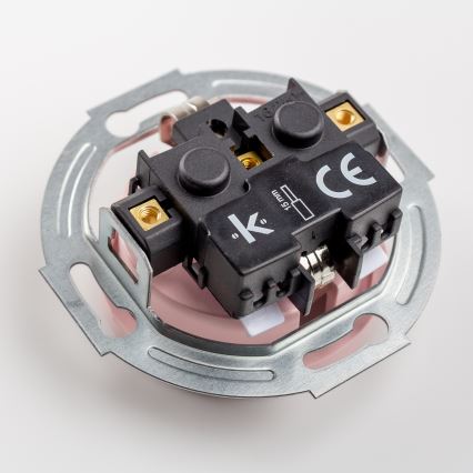 Reblig - Ретро-розетка для дома с рамкой SCHUKO 230V/16A старо-розовая