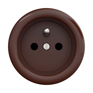 Reblig - Ретро-розетка для дому без лицьової рамки 230V коричнева