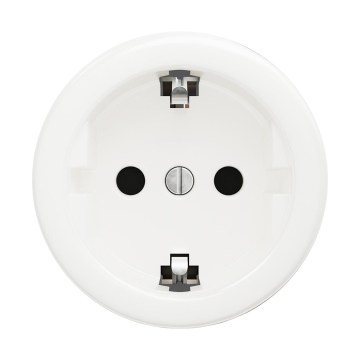 Reblig - Ретро розетка для дому без рамки SCHUKO 230V/16A сніжно-біла