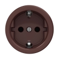 Reblig - Ретро-розетка для дому без рамки SCHUKO 230V/16A коричнева