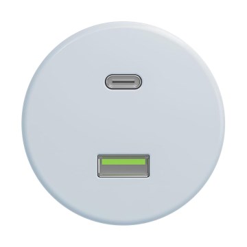 Reblig - Ретро USB-розетка A+C без рамки, синяя