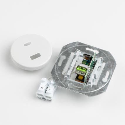 Reblig - Ретро USB-розетка A+C с керамической рамкой, белая