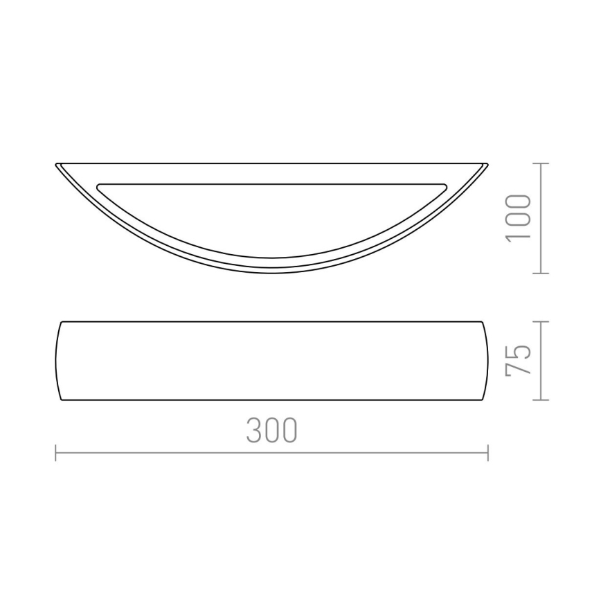 RED - Design Rendl - R10266 - Настінний світильник CRESCENT R7s/80W/230V