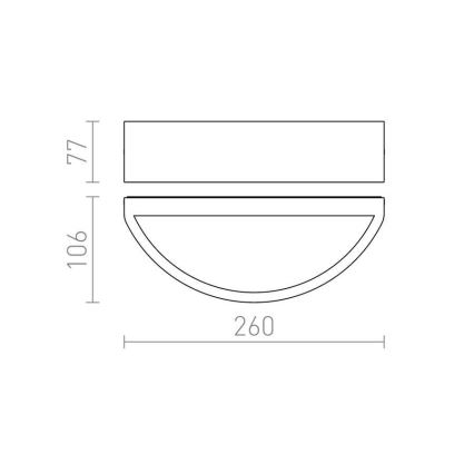 RED - Design Rendl - R10364 - Вуличний настінний світильник LESA 1xE27/26W/230V IP54
