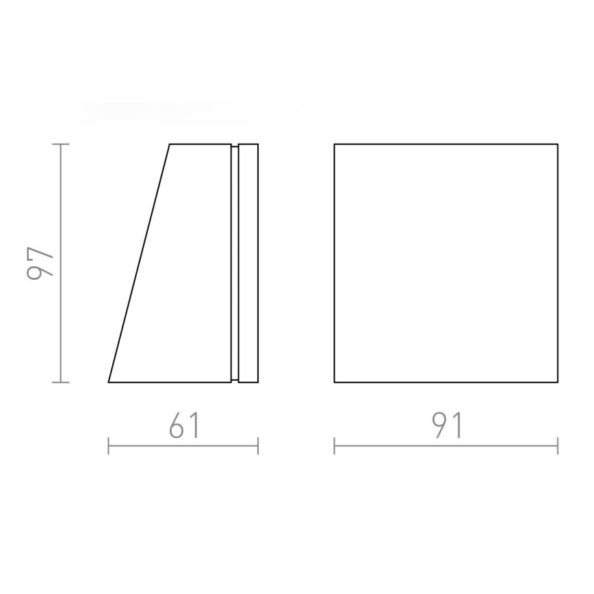 RED - Design Rendl - R10399 - Вуличний настінний LED світильник GIGI LED/3,3W/230V IP65