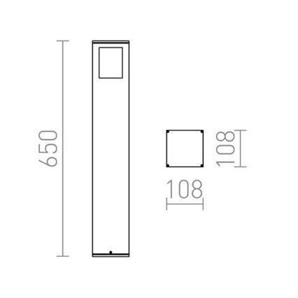 RED - Design Rendl - R10433 - Уличная лампа PONDER 1xE27/18W/230V IP44 черная