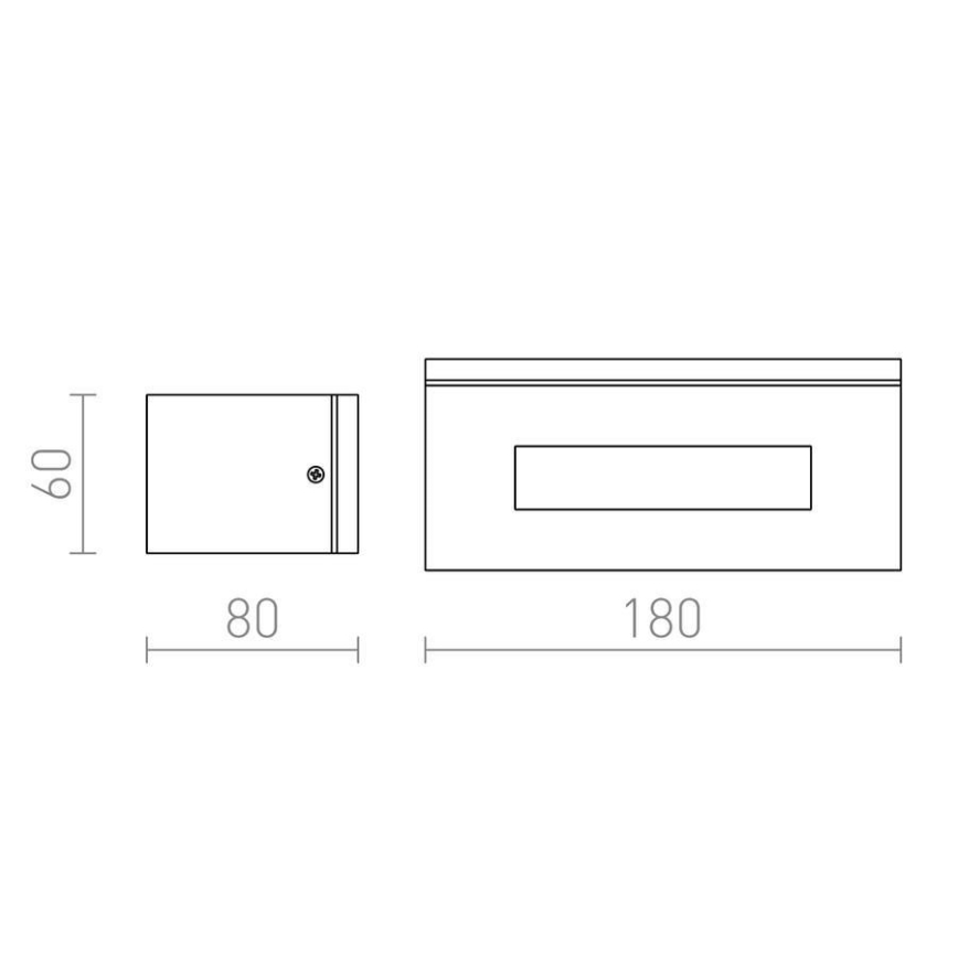 RED - Design Rendl - R10439 - Вуличний настінний світильник WOOP 1xR7s/48W/230V IP54