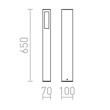 RED - Design Rendl - R10441 - Уличная лампа TREEZA 1xE27/26W/230V IP54