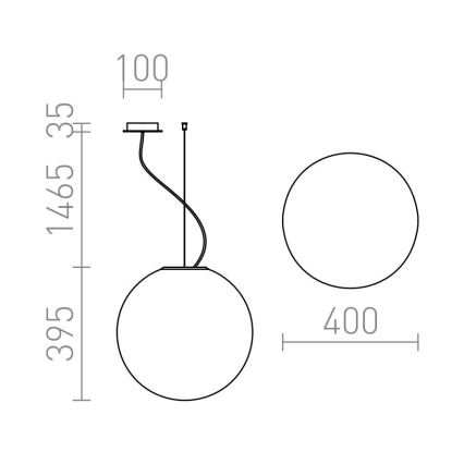 RED - Design Rendl - R10479 - Підвісна люстра LUNEA 1xE27/70W/230V