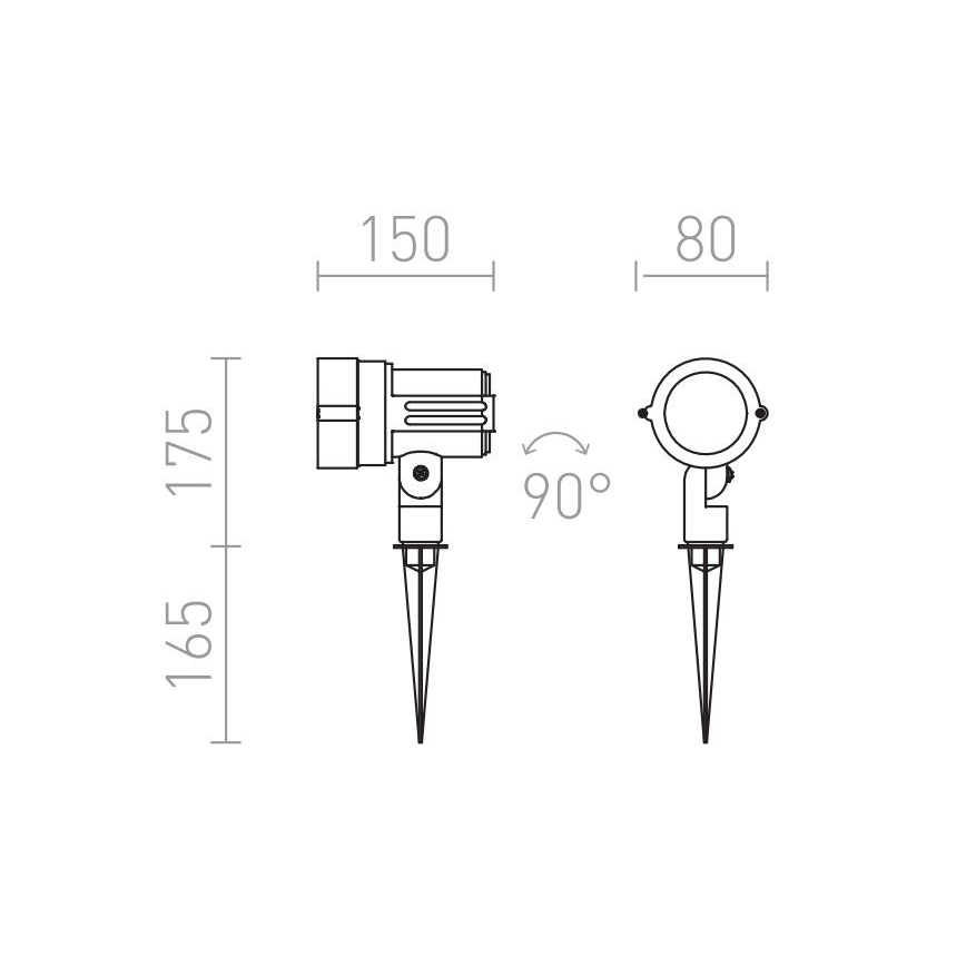 RED - Design Rendl - R10527 - Вуличний LED світильник GARY LED/10W/230V IP65 сірий