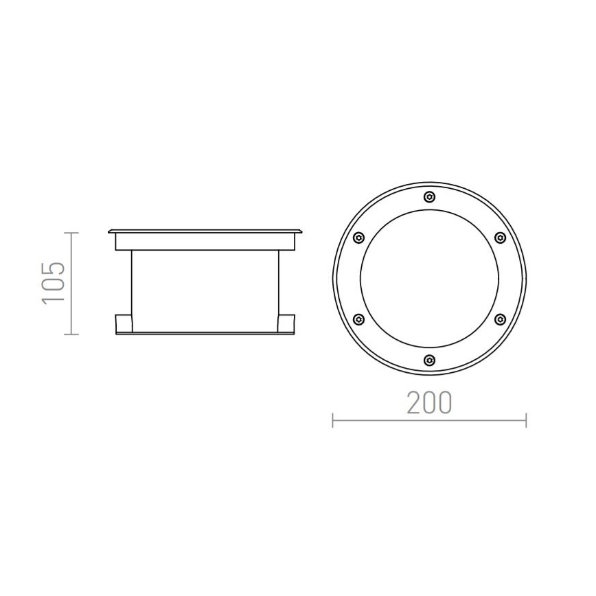 RED - Design Rendl - R10532 - Светодиодный уличный поверхностно-монтируемый светильник TERRA LED/20W/230V IP67