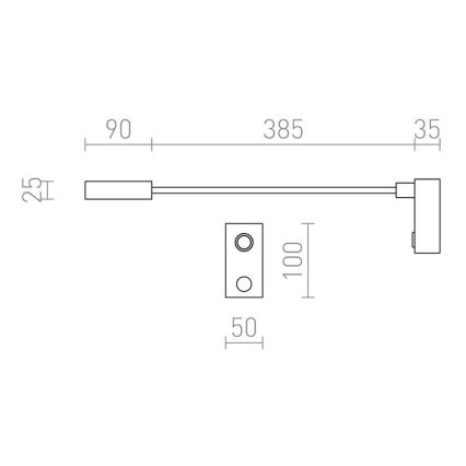 RED - Design Rendl - R10541 - Светодиодная настенная лампа AIM LED/3W/230V черная