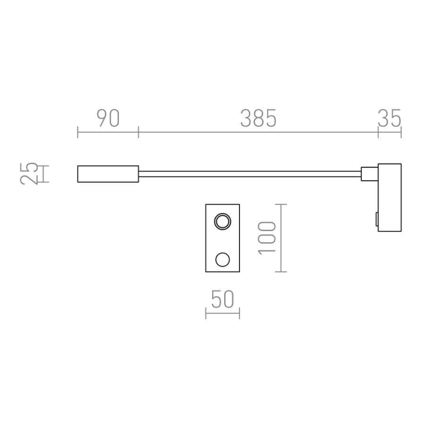 RED - Design Rendl - R10541 - Светодиодная настенная лампа AIM LED/3W/230V черная