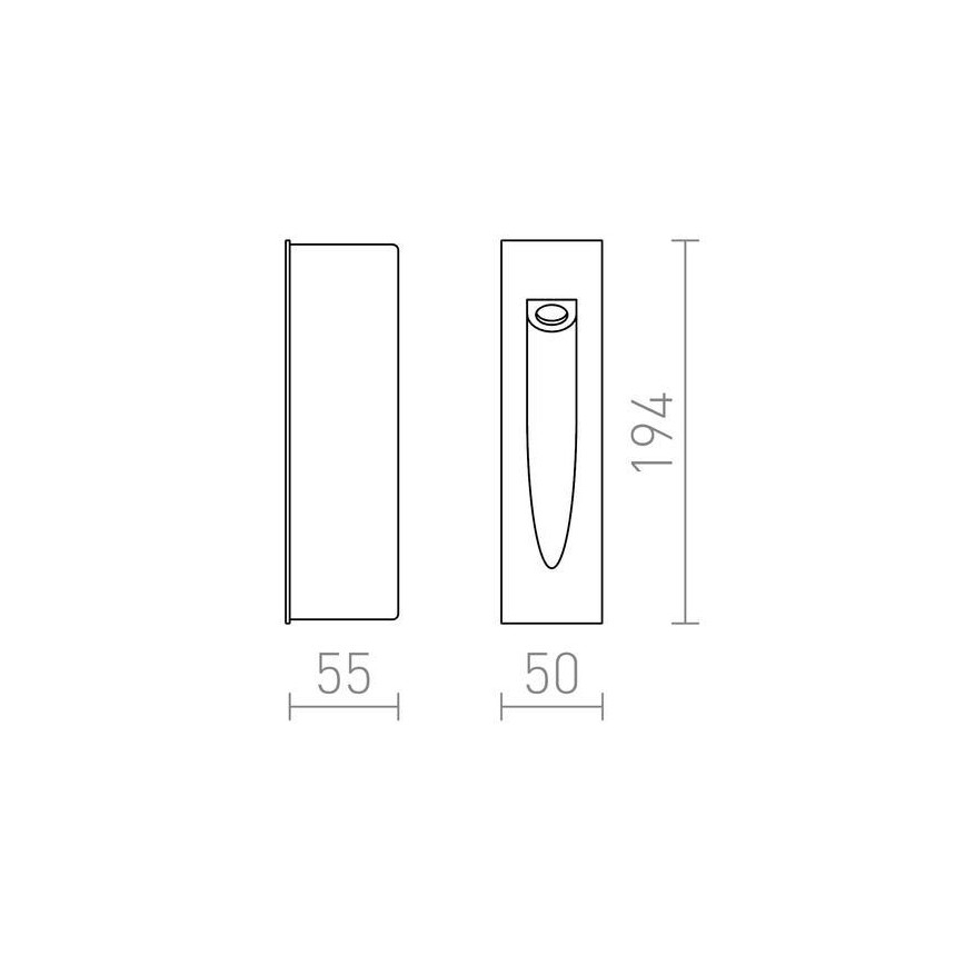 RED - Design Rendl-R10545 - Светодиодный уличный светильник для подсветки лестницы GAP LED/3W/230V IP54