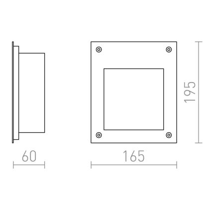 RED - Design Rendl - R10546 - Вуличний вбудований LED світильник AKORD LED/3W/230V IP65