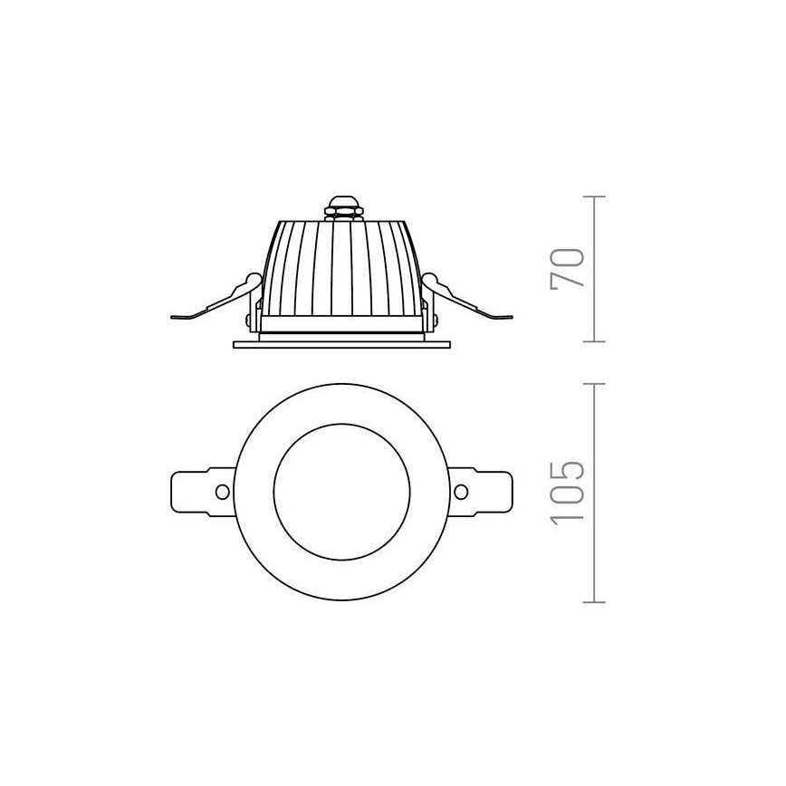 RED - Design Rendl-R10565- Вбудований стельовий LED світильник AMIGA 8W/230V IP65