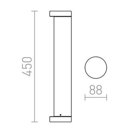 RED - Design Rendl - R11171 - Вулична LED лампа SONET LED/7W/230V IP54 антрацит