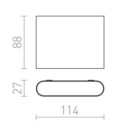 RED - Design Rendl - R12012 - Светодиодный уличный настенный светильник CHOIX 2xLED/3W/230V IP54
