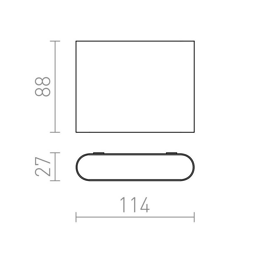 RED - Design Rendl - R12012 - Светодиодный уличный настенный светильник CHOIX 2xLED/3W/230V IP54