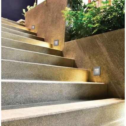 RED - Design Rendl - R12015 - Светодиодный уличный встраиваемый светильник TESS LED/3W/230V IP54 антрацит