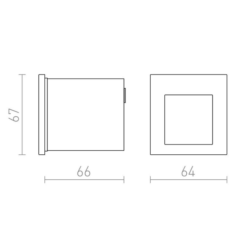 RED - Design Rendl - R12015 - Вуличний вбудований LED світильник TESS LED/3W/230V IP54 антрацит