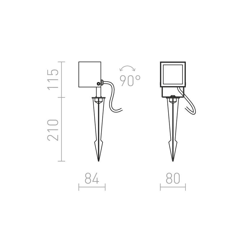 RED - Design Rendl - R12025 - Светодиодный уличный светильник BORA LED/6W/230V IP54
