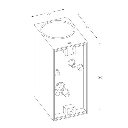 RED - Design Rendl - R12028 - Светодиодный уличный настенный светильник KUBI 2xLED/3W/230V IP54