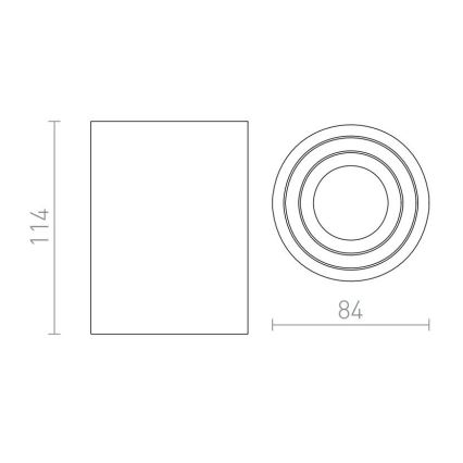 RED - Design Rendl - R12044 - Точечный светильник MOMA 1xGU10/35W/230V белый