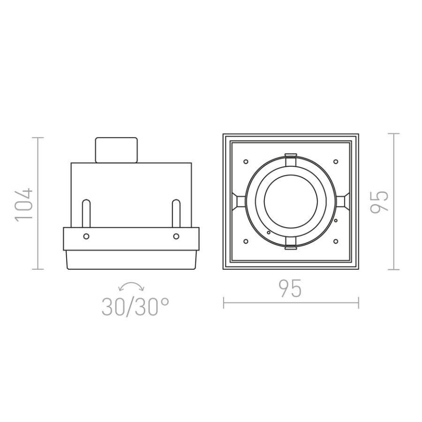 RED - Design Rendl - R12052 - Вбудований стельовий світильник ELECTRA 1xGU10/50W/230V