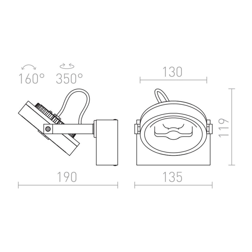 RED - Design Rendl - R12332 - Настінний точковий LED світильник KELLY LED/12W/230V