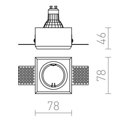 RED - Design Rendl - R12361 - Вбудований стельовий світильник QUO 1xGU10/35W/230V