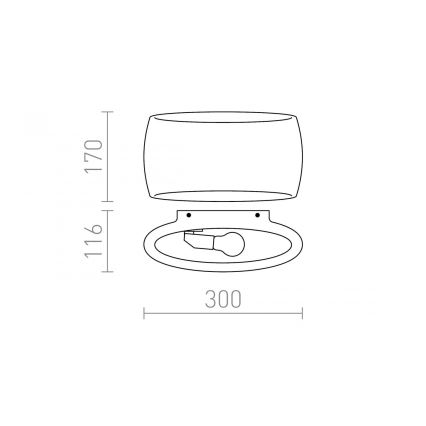 RED - Design Rendl - R12365 - Настінний світильник VERITA 1xE27/33W/230V білий
