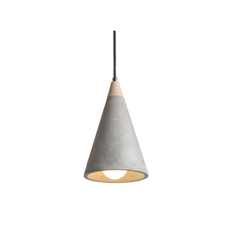 RED - Design Rendl - R12380 - Підвісна люстра HEIDI 1xE27/28W/230V бетон/дерево