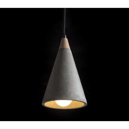 RED - Design Rendl - R12380 - Підвісна люстра HEIDI 1xE27/28W/230V бетон/дерево