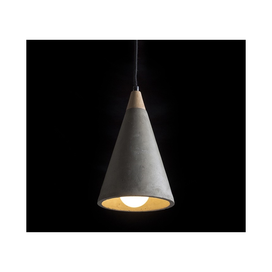 RED - Design Rendl - R12380 - Підвісна люстра HEIDI 1xE27/28W/230V бетон/дерево